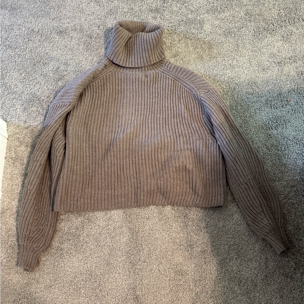 Aritzia Babaton Taupe Turtleneck Sweater